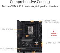 ASUS TUF GAMING B760-PLUS WIFI DDR4 1700p ATX 4x DDR4,PCIe® 5.0,WiFi 6, BT5.2,3x M.2 slots, 4x SATA 3 Port, Anakart